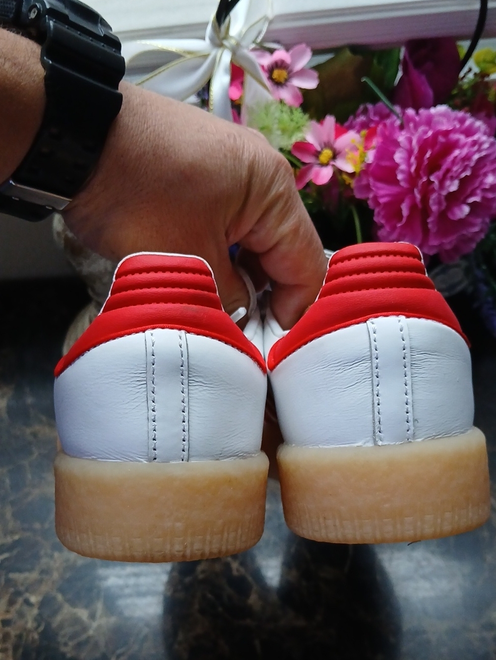 Adidas Sambae Platform/Athletic 3 Stripe Shoes Size 6.5 Women - Picture 8 of 12